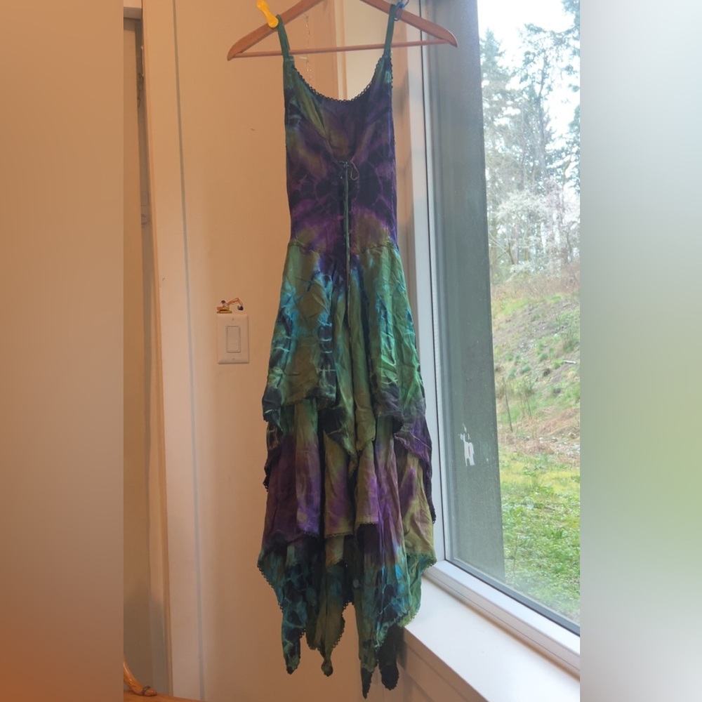 Multicolor Tie-Dye Women's Dress